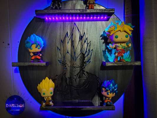Custom Glow in the dark Dragonball z display shelf for funko pops and other collectables