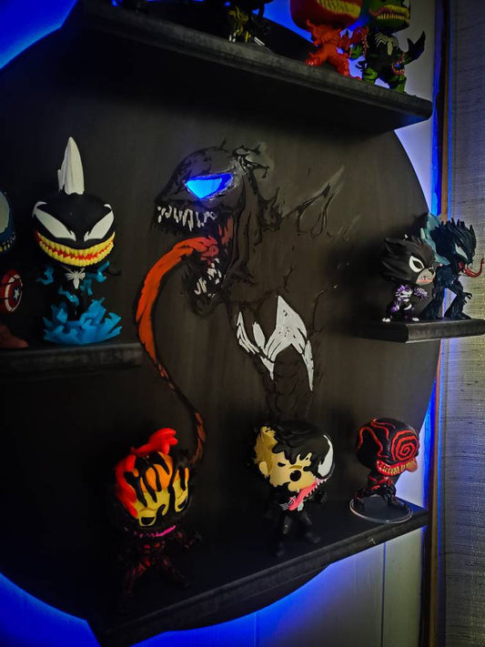 Custom Venom funko pop shelf for funko pops and other collectables